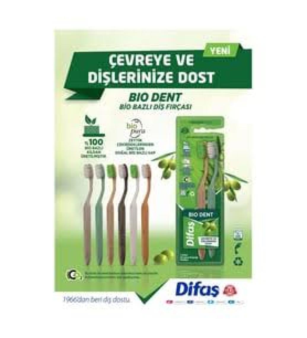 Difaş Bio Dent Bio Bazlı 2'li Diş Fırçası Yumuşak