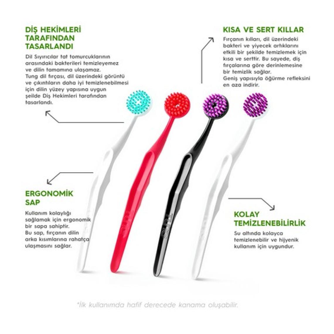 Tung Dil Temizleme Fırçası | Doğal İçerikli Deneme Boy Dil Macunu Hediyeli Dil Fırçası