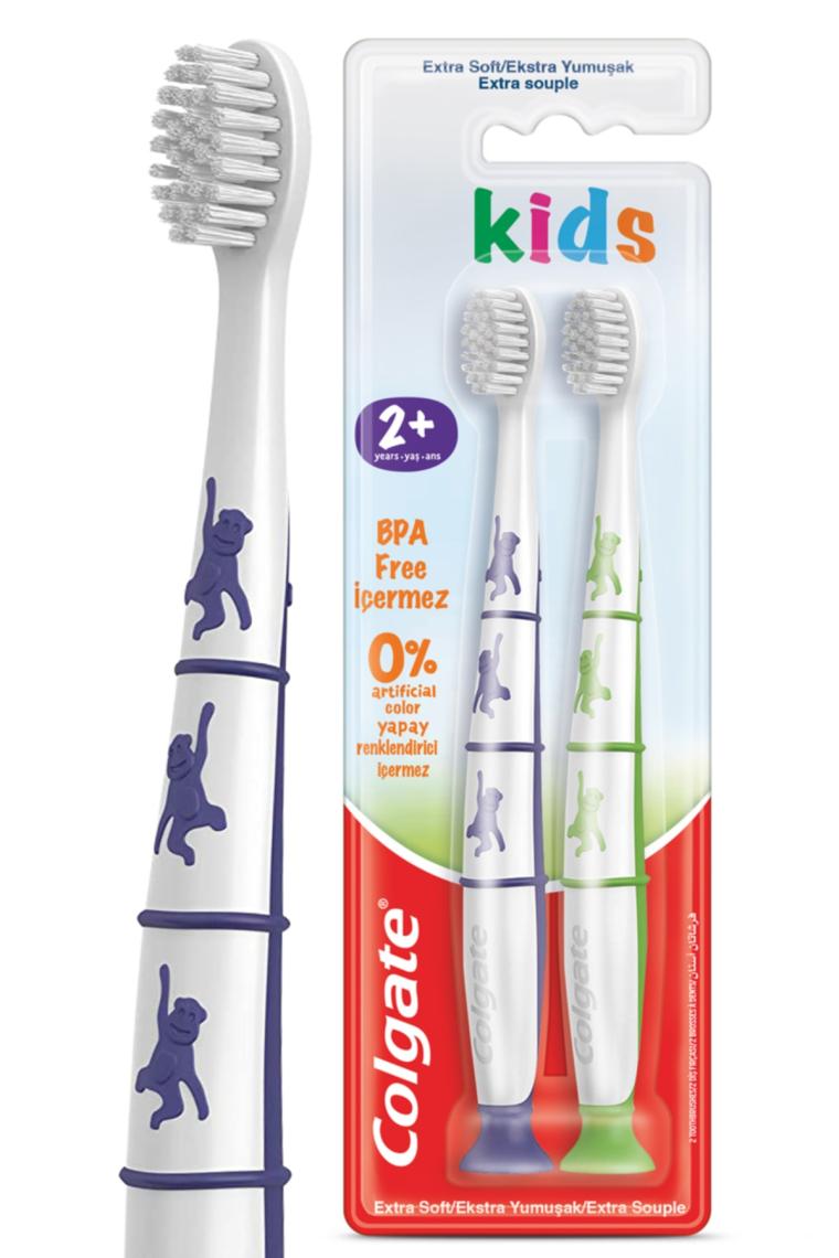 2+ Yaş Yapışkan Tabanlı Ekstra Yumuşak Bpa Içermeyen Çocuk Diş Fırçası