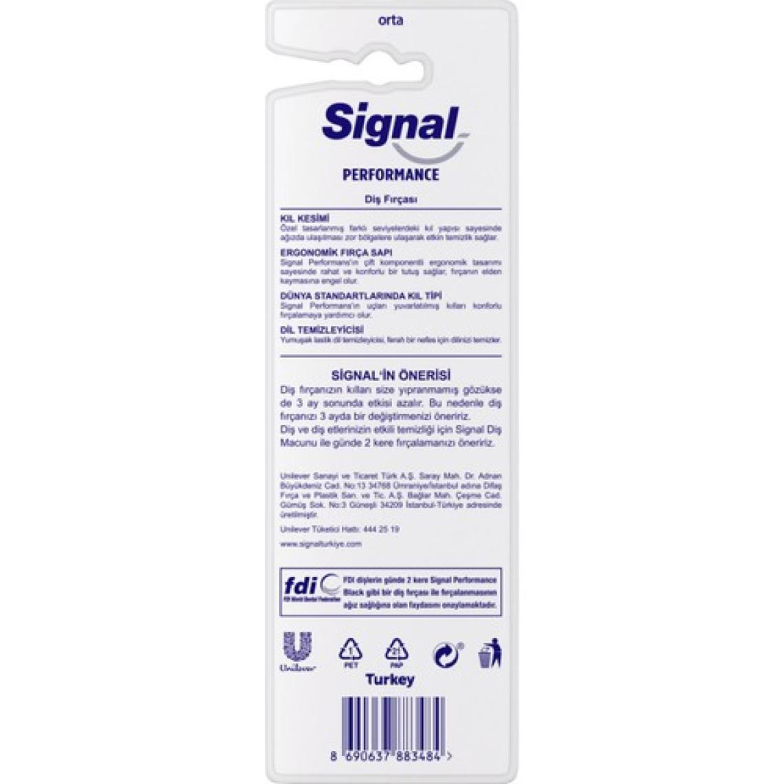 Signal Performans Orta 2+1 Diş Fırçası