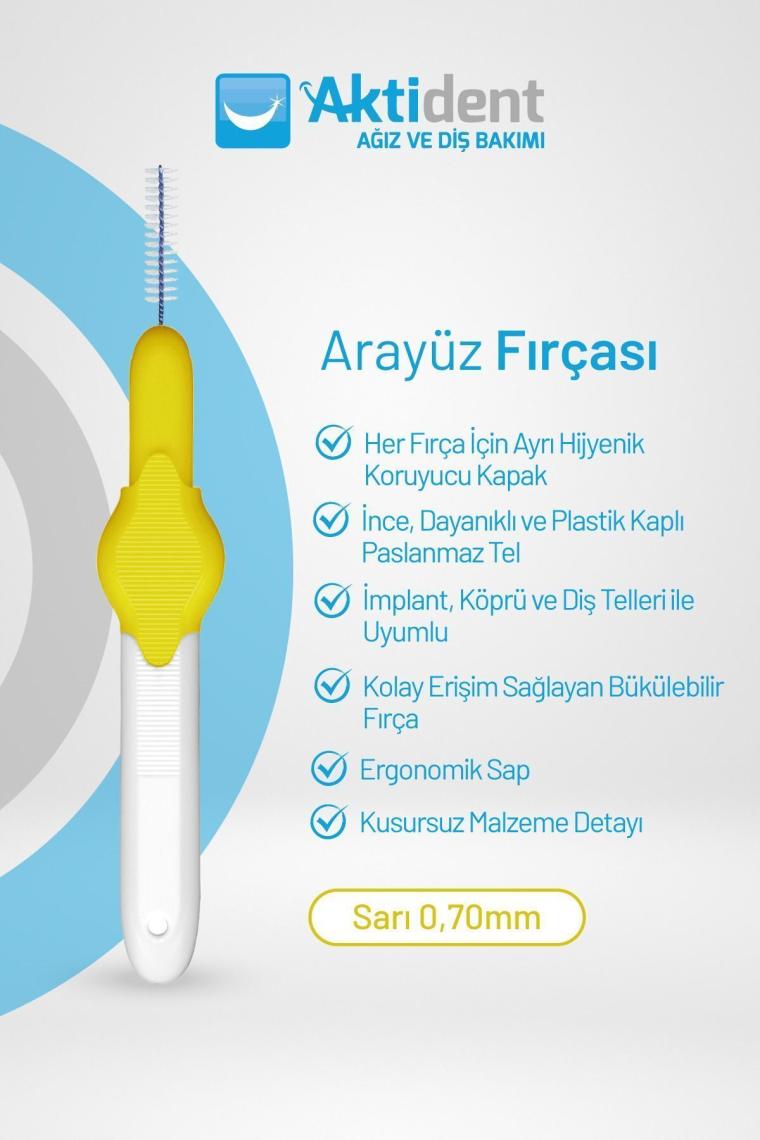 Aktident Arayüz Fırçası 3.5 mm Sarı