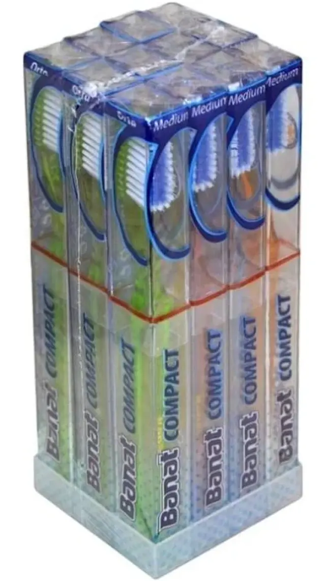 Banat Diş Fırçası Compact Orta-12'li Paket