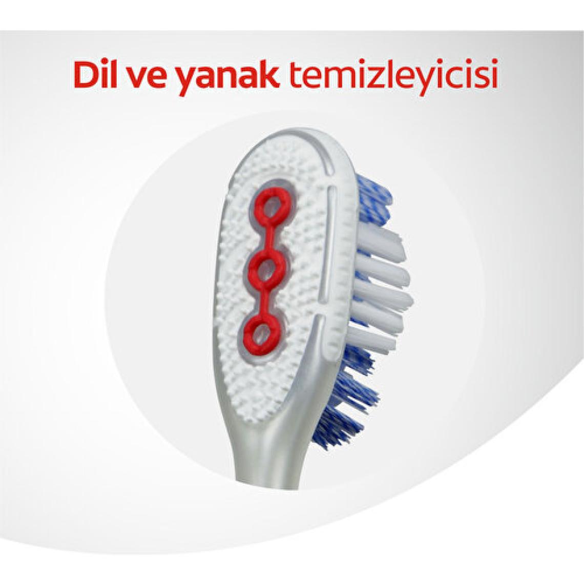 Colgate 360 Optik Beyaz Dil ve Yanak Temizleyicili Orta Beyazlatıcı Diş Fırçası 1+1