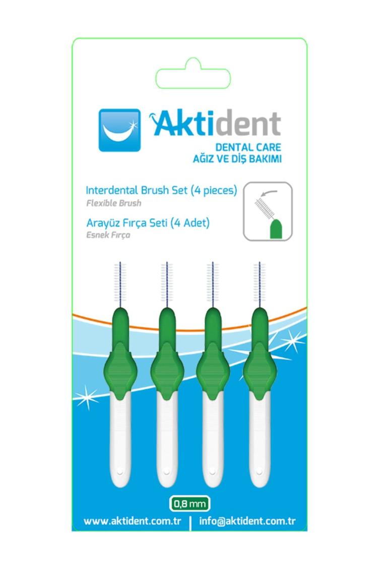 Arayüz 4'lü Fırça Seti 0,80mm Yeşil