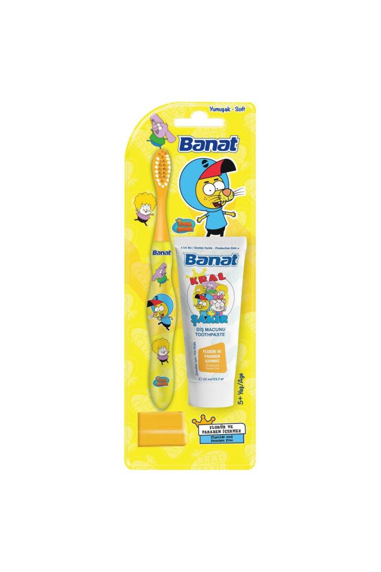 Kral Şakir Çocuk Diş Fırçası Seti (25 Ml Diş Macunlu)