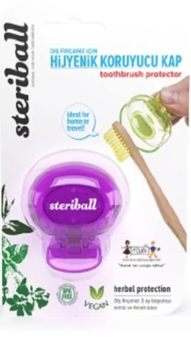 Steriball Diş Fırçası Koruma Kabı-Mor