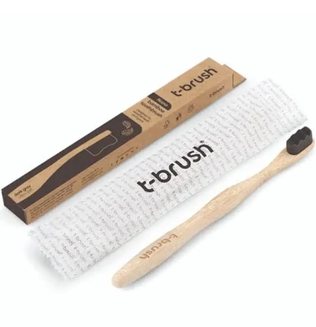 Nano Vegan Bambu Diş Fırçası - Ultra Soft (Hassas Dişler için) - Koyu Gri - Plastiksiz