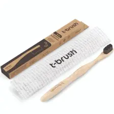 Nano Vegan Bambu Diş Fırçası - Ultra Soft (Hassas Dişler için) - Koyu Gri - Plastiksiz
