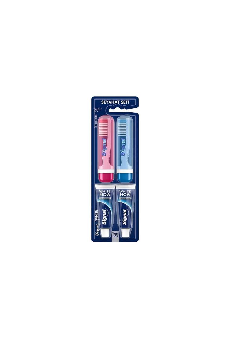 Signal White Now Diş Macunu 14 ml + Diş Fırçası Seyahat Seti 2li