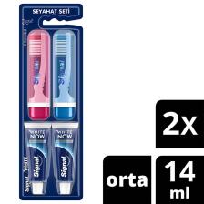 Signal White Now Diş Macunu 14 ml + Diş Fırçası Seyahat Seti 2li