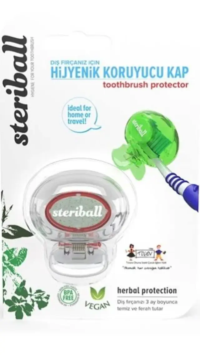 Steriball Diş Fırçası Koruma Kabı-Şeffaf