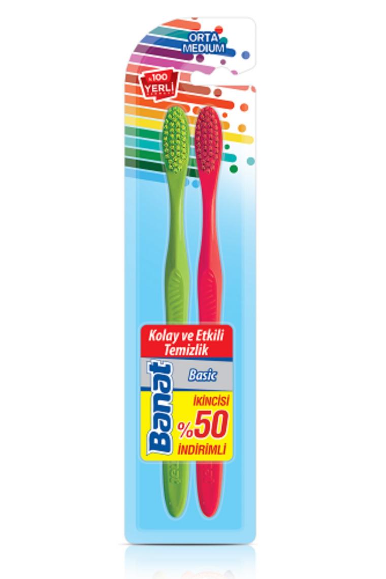 Banat Basic Orta 1+1 Diş Fırçası