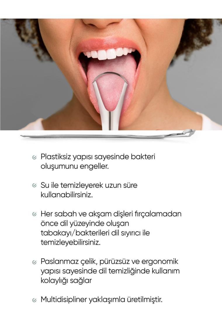 Paslanmaz Çelik Dil Temizleyici / Dil Sıyırıcı