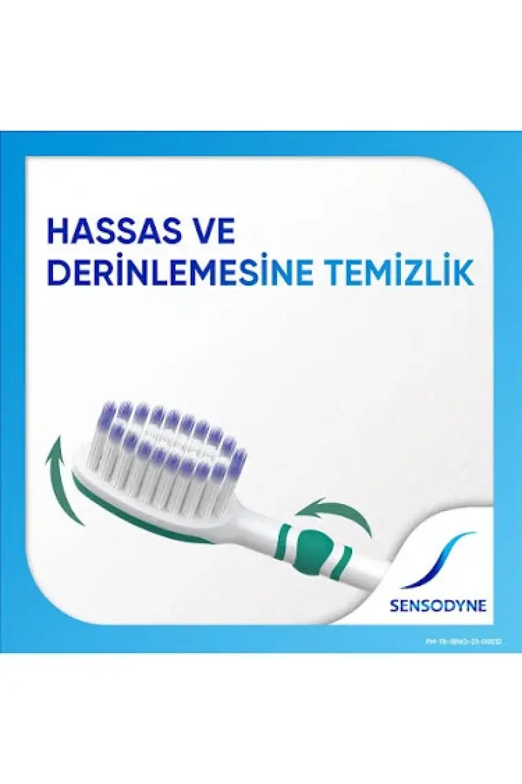 Sensodyne Orta Sertlikte Diş Fırçası - Duoflex Boyun Tasarımı, Manuel, 4'lü Paket, Hassas Diş ve Diş Eti Koruma