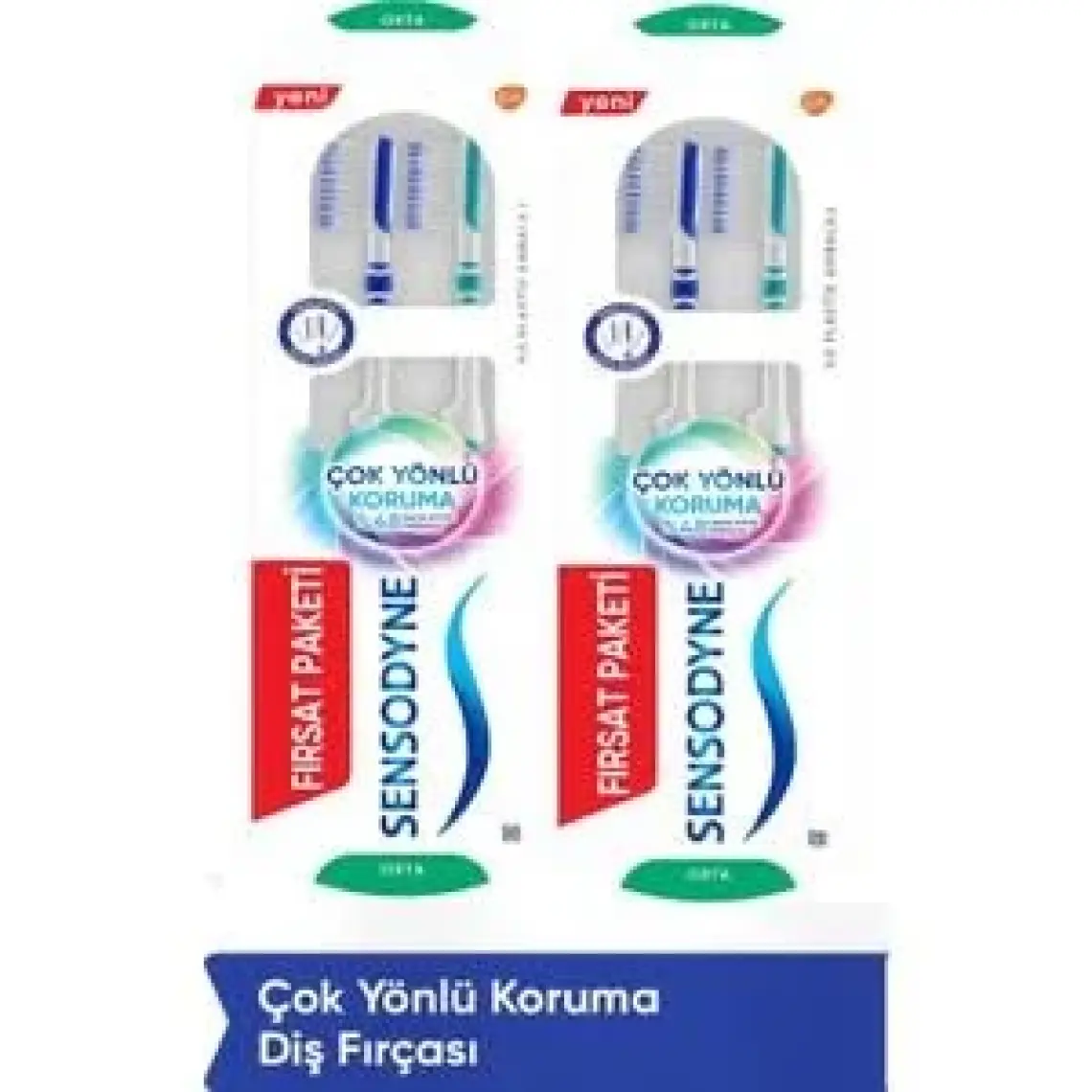 Sensodyne Orta Sertlikte Diş Fırçası - Duoflex Boyun Tasarımı, Manuel, 4'lü Paket, Hassas Diş ve Diş Eti Koruma