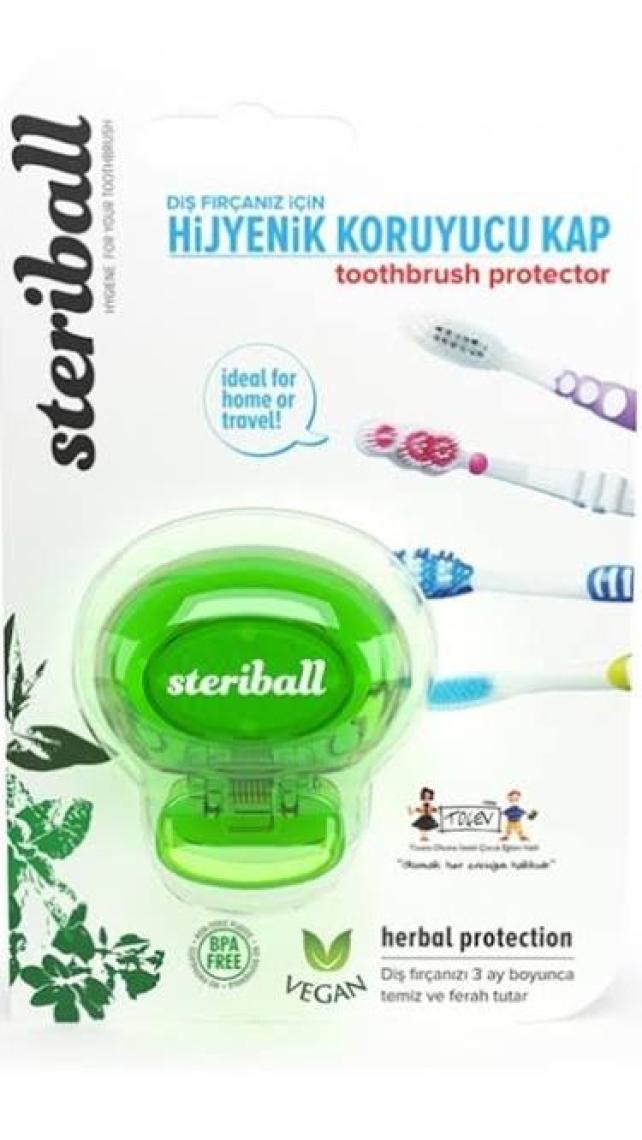Steriball Diş Fırçası Koruma Kabı-Şeffaf