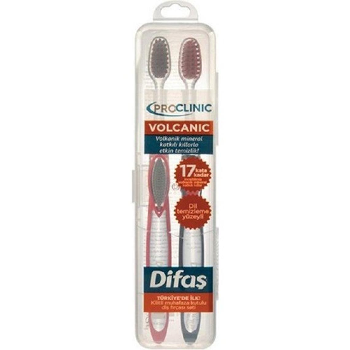 Difaş Diş Fırçası Proclinic Volcanic 1+1