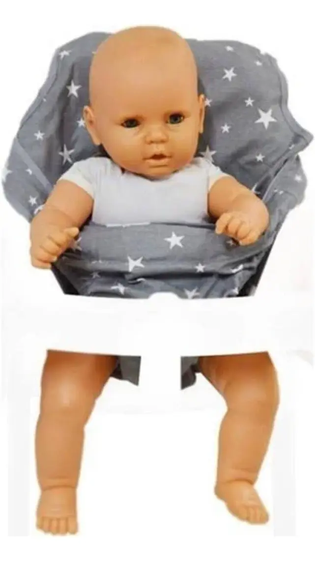 Sevi Bebe Kumaş Mama Sandalyesi Gri Yıldız