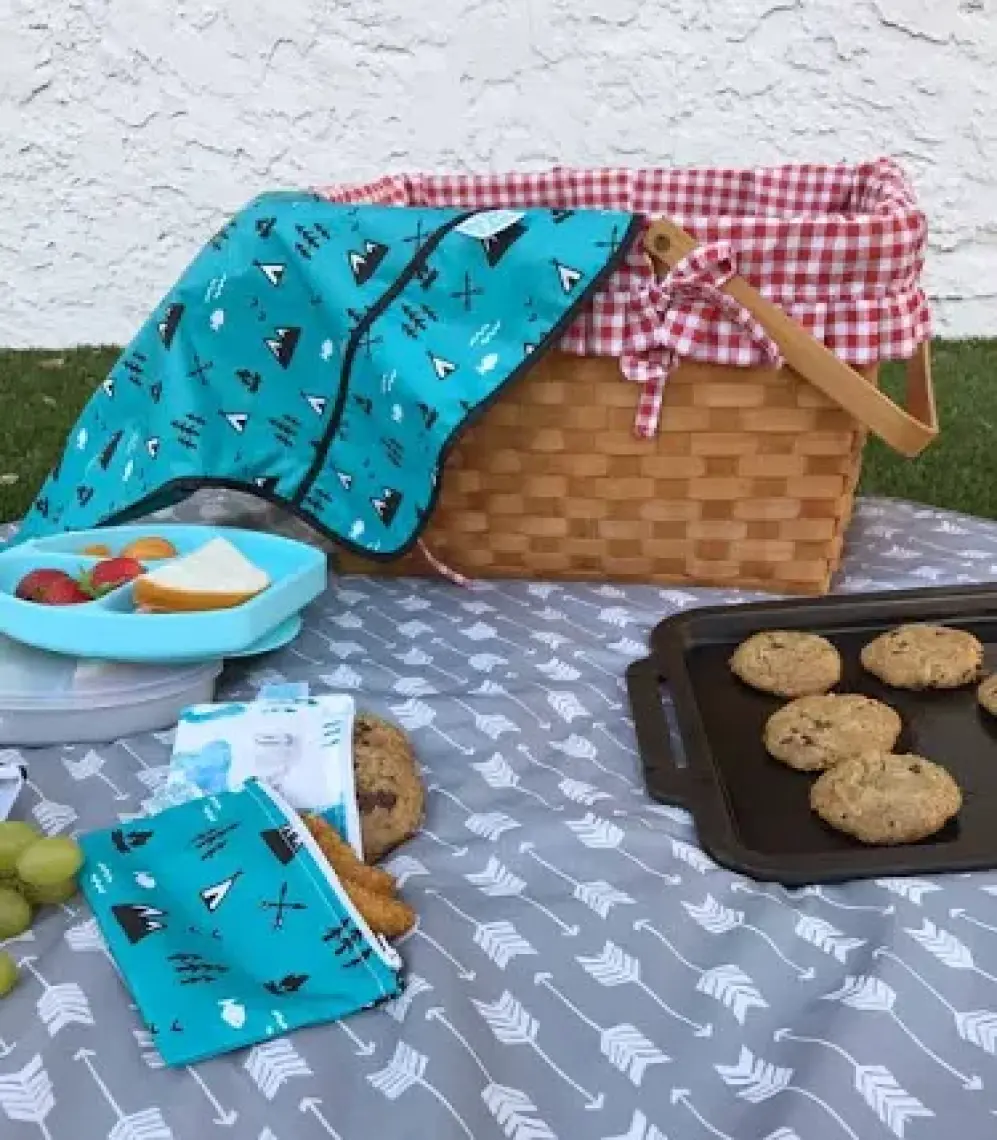 Bumkins Splat Mat - Çok Amaçlı Örtü - Gray Chevron