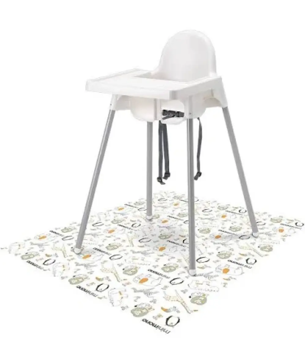 Minimono Mama Sandalyesi Altı ve Aktivite Örtüsü -Kullan At Ek Gıda Örtüsü - 100x120 cm - 3'lü Paket 30 Adet
