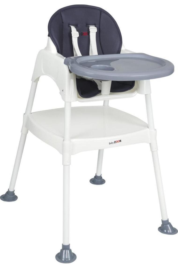 & Mama Panna Çalışma Masalı Pedli Mama Sandalyesi Gri 3 In 1