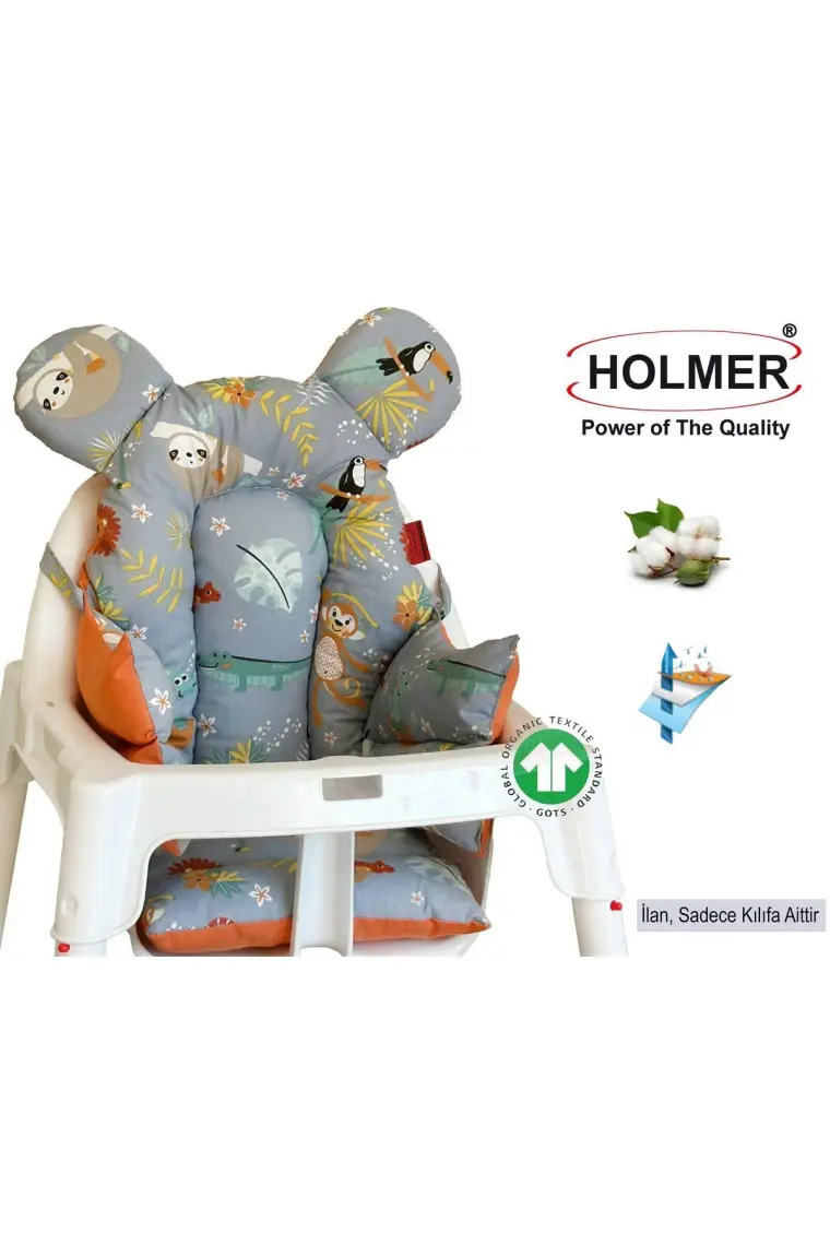 Holmer Leke Tutmaz Organik Mama Sandalyesi Minderi & Kılıfı ml