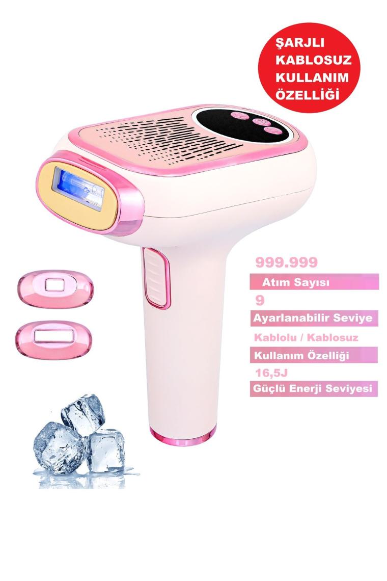 Bright Elegance BE-9088 Şarjlı Ipl Lazer Epilasyon Cihazı 999.999 Atım 9 Kademe Buz Başlık Hassas Dar Bölge Başlığı