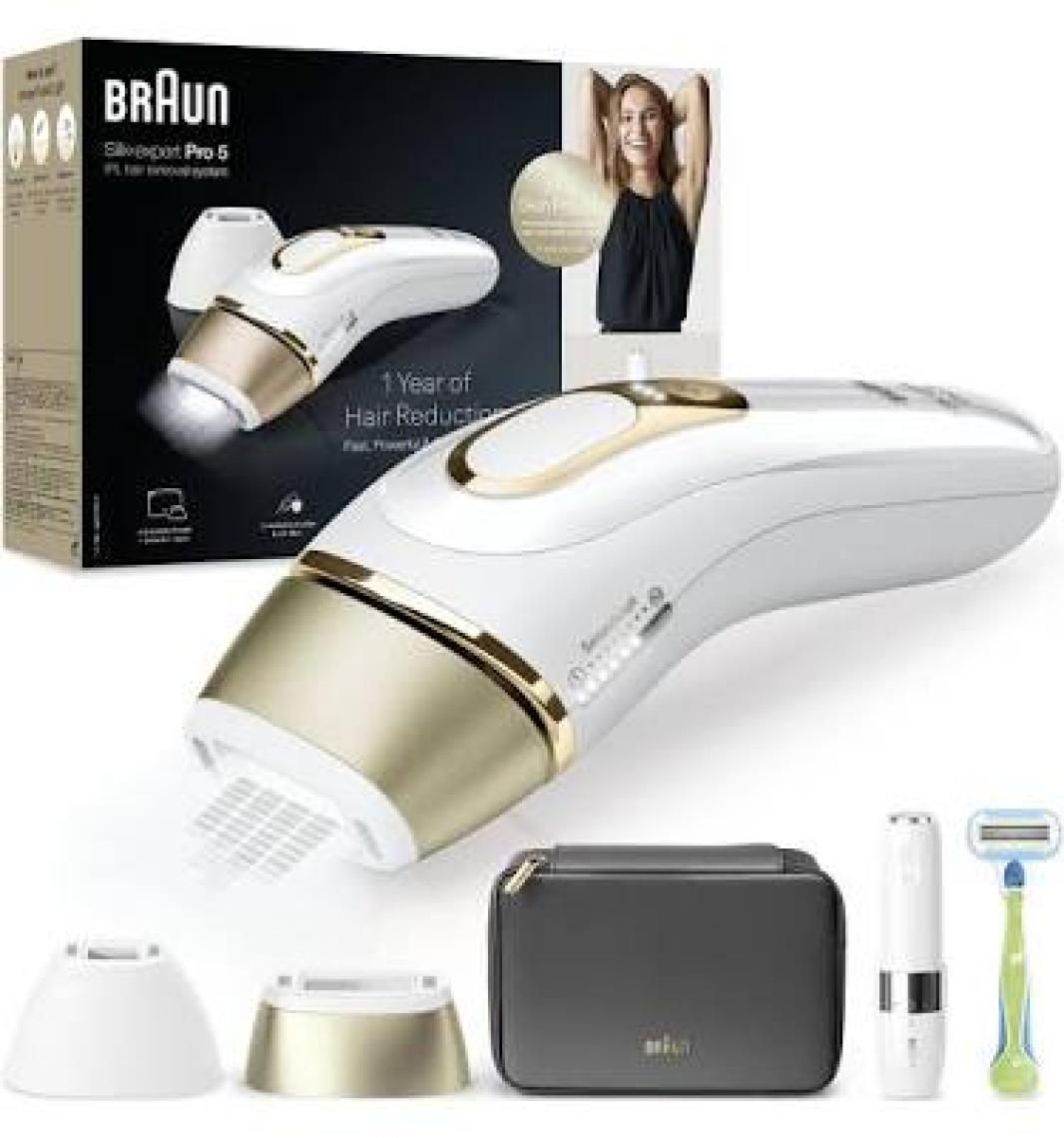 Braun Ipl Silk·expert Pro 5, Evde Tüy Alma, Çanta, Venus Tıraş Makinesi, 2 Başlık Ile, PL5146
