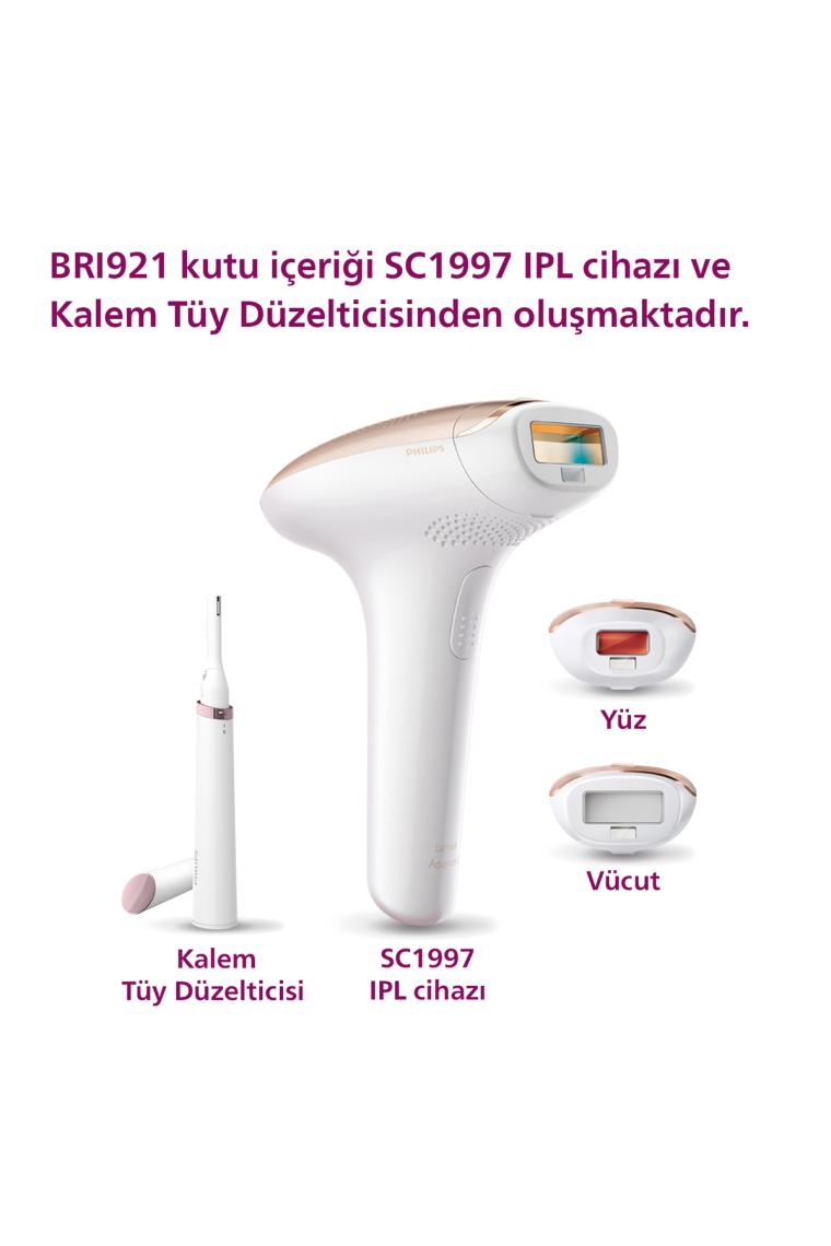 Philips Lumea  BRI921/00 Lazer Epilasyon IPL Tüy Alma Cihazı+Kaş Düzeltici,Yüz+Vücut+Hassas Bölge Kullanımı