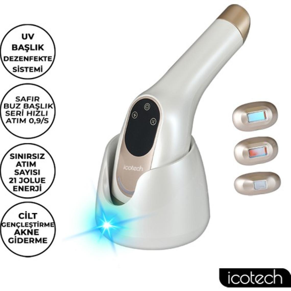 Icotech HR95 Sınırsız Atım Safir Buz Başlıklı Uv Dezenfeksiyon Lazer Epilasyon Aleti