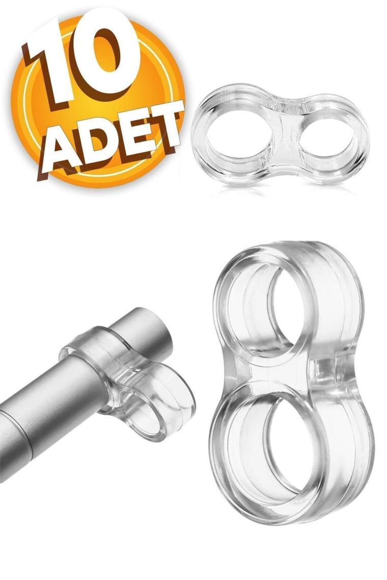 Badem10 Şeffaf Silikon Plastik Kapı Kolu Tutucu Tutacağı Durdurucu Pencere Tamponu Stoperi (10 Adet)