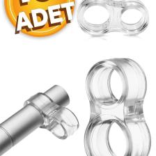Badem10 Şeffaf Silikon Plastik Kapı Kolu Tutucu Tutacağı Durdurucu Pencere Tamponu Stoperi (10 Adet)