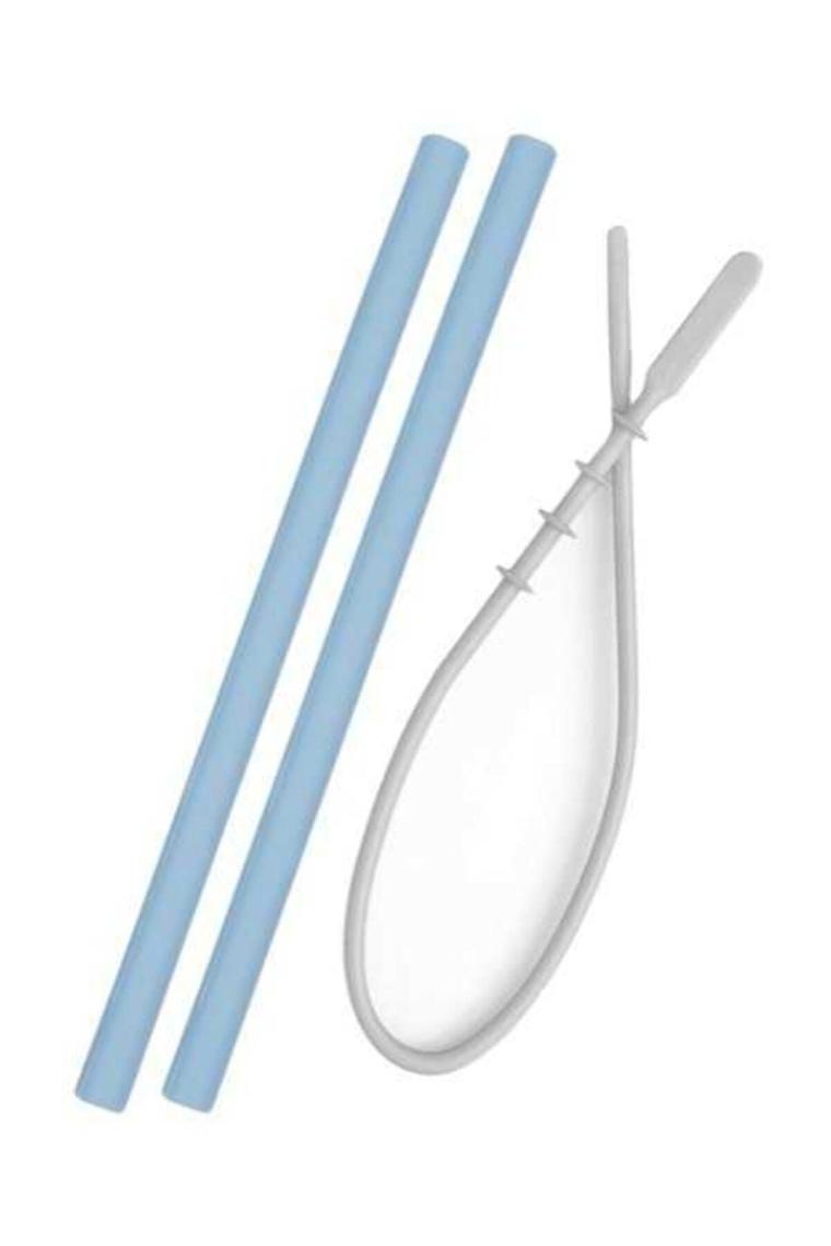 OİOİ 2'li Mavi Silikon Pipet ve Temizleme Fırçası