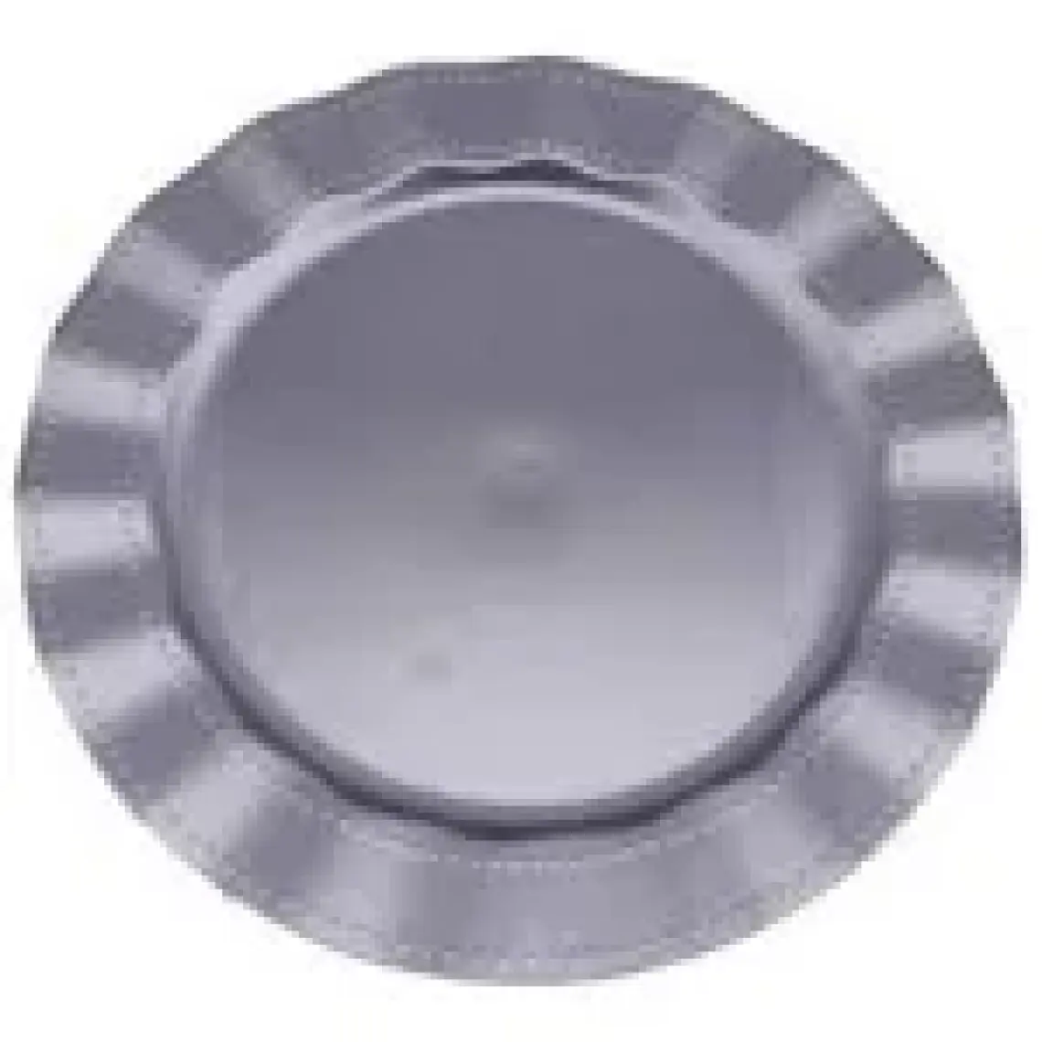 Kristal Lüks Sert Plastik Tabak Renkli 26 cm 6 Adet Gümüş