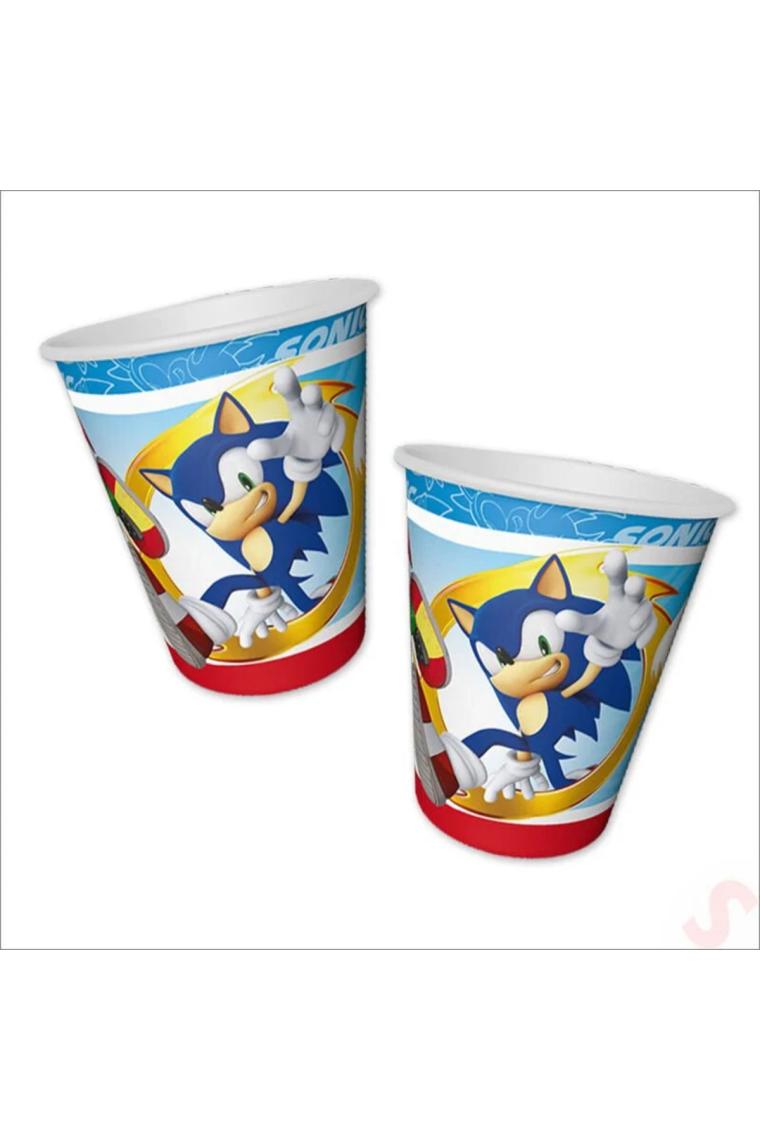 Partici Sonic Temalı Karton Tabak 8'li