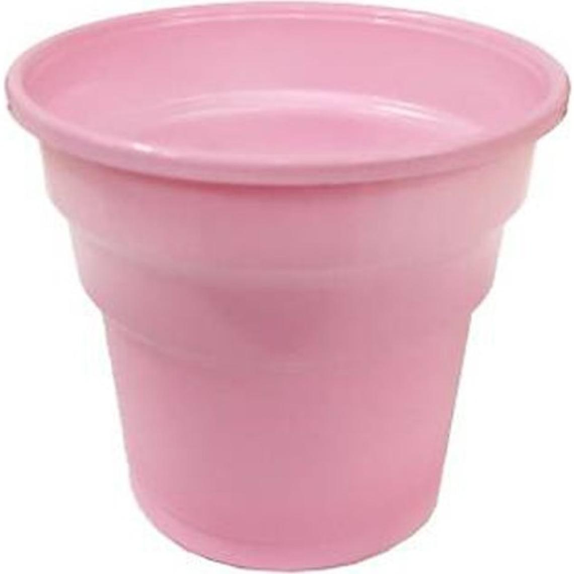 EC Shop Üçpınar Ambalaj Pembe Plastik Tabak - Bardak - Çatal Seti 25 Kişilik