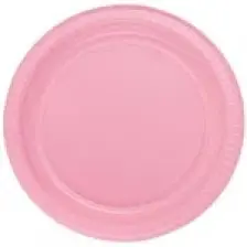 Partijet Pembe Plastik Tabak 22 cm 25'li