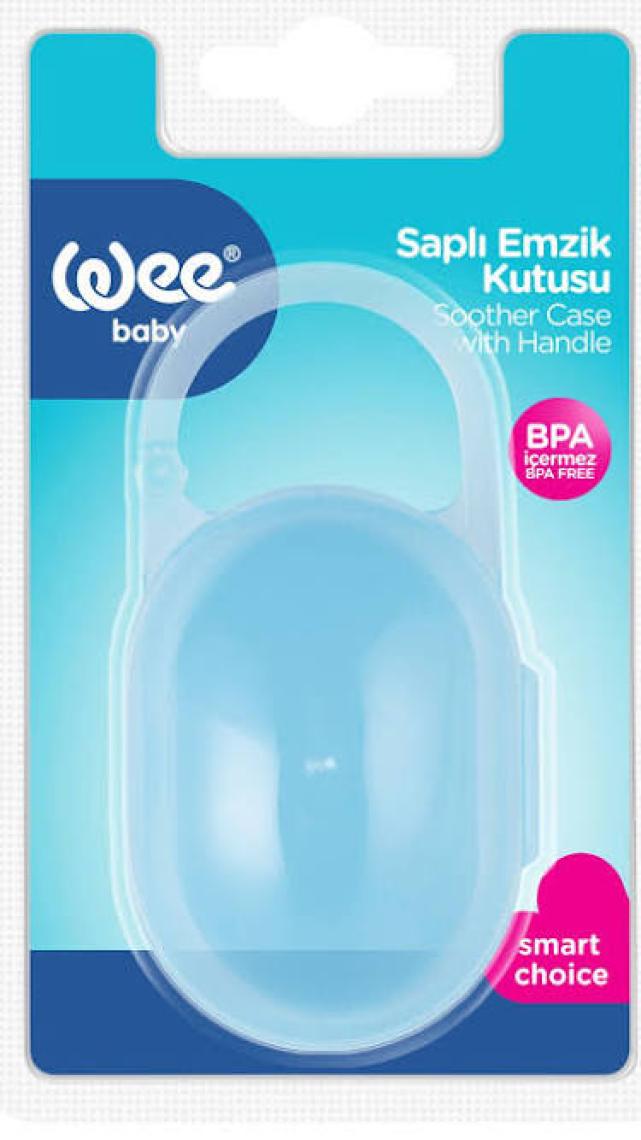 Wee Baby Saplı Emzik Saklama Kutusu - Mavi