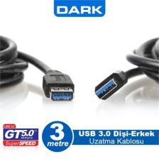 Dark USB 3.0 3m Uzatma Kablo USB 3.0 A Tip (DK-CB-USB3EXTL300)