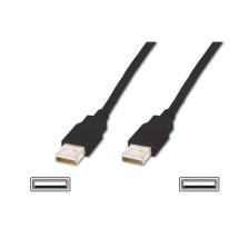 Usb 2.0 Bağlantı Kablosu, Usb A Erkek - Usb A Erkek, 1.8 Metre, Awg 30, Usb 2.0 Uyumlu, Ul, Siyah Renk