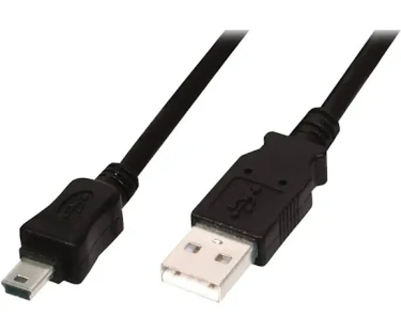 Usb 2.0 Bağlantı Kablosu, Usb A Erkek - Usb Mini B (5 Pin) Erkek, 3 Metre, Awg 28, Usb 2.0 Uyumlu, Ul, Siyah Renk