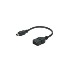 Usb On-The-Go (Otg) Kablosu, 0,20 Metre, Awg 28, Usb A, Dişi - Mini Usb B, 5-Pin, Erkek