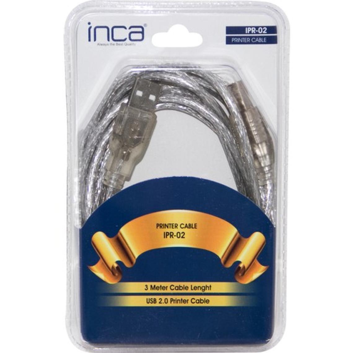 Inca USB 2.0 Printer Kablosu 3MT %100 Bakır (Askılı) IPR-02