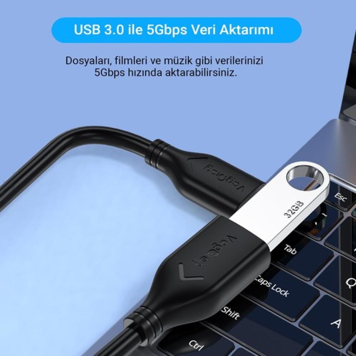 VegGieg USB 3.0 Uzatma Kablosu 1.5 Metre