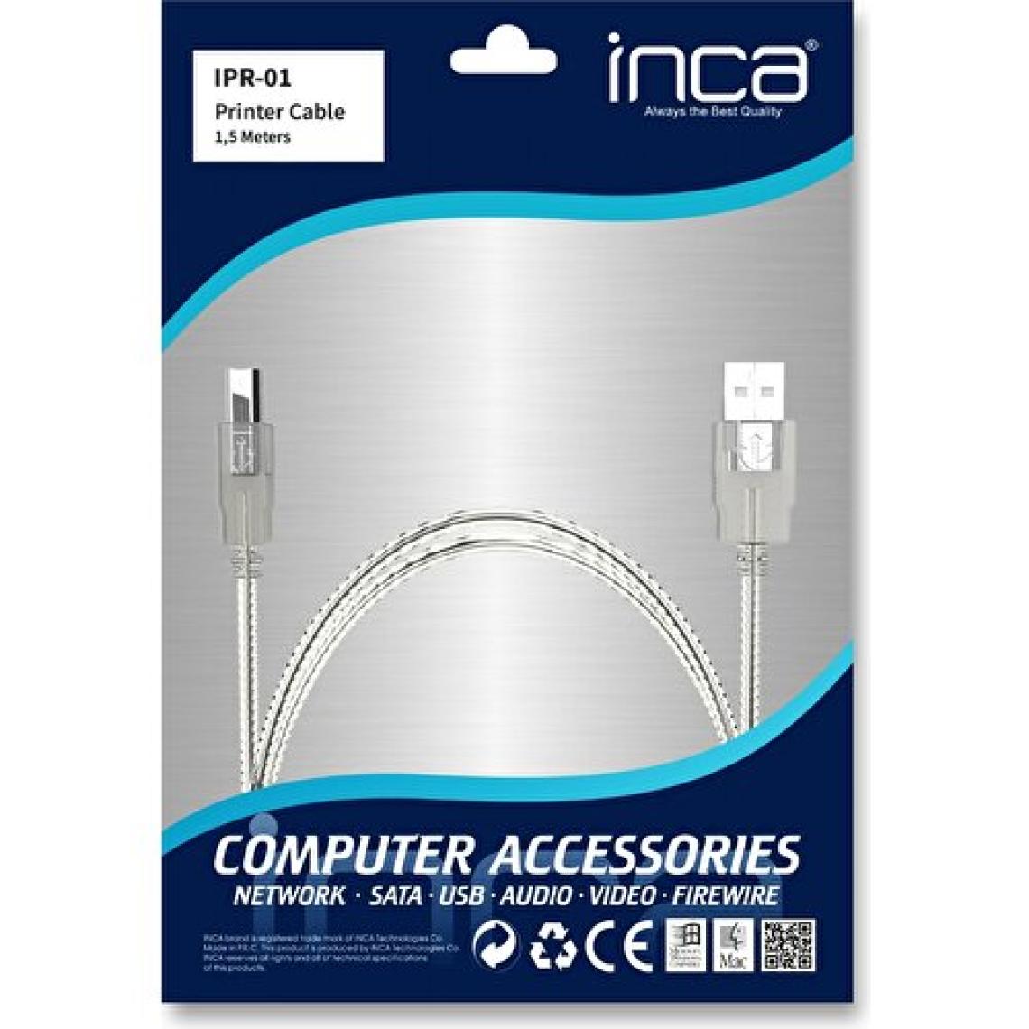 Inca IPR-01 USB 2.0 Bakır Printer Kablosu 1.5m