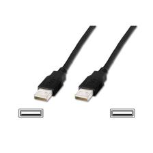 Usb 2.0 Bağlantı Kablosu, Usb A Erkek - Usb A Erkek, 1 Metre, Awg 28, Usb 2.0 Uyumlu, Ul, Siyah Renk
