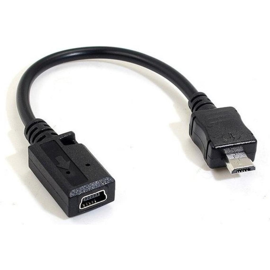 Yk Desing Mikro USB Erkek To 5 Pin Mini USB Dişi Çevirici Kablo 10 cm