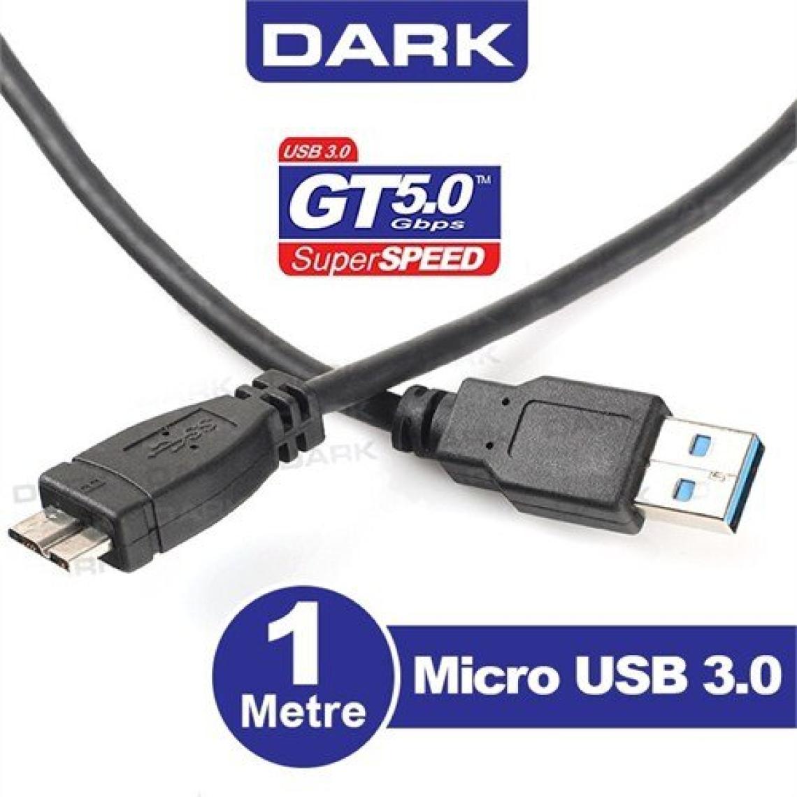 Dark USB 3.0 1metre Taşınabilir Micro B Harici Disk Kablosu (DK-CB-USB3MICROB)