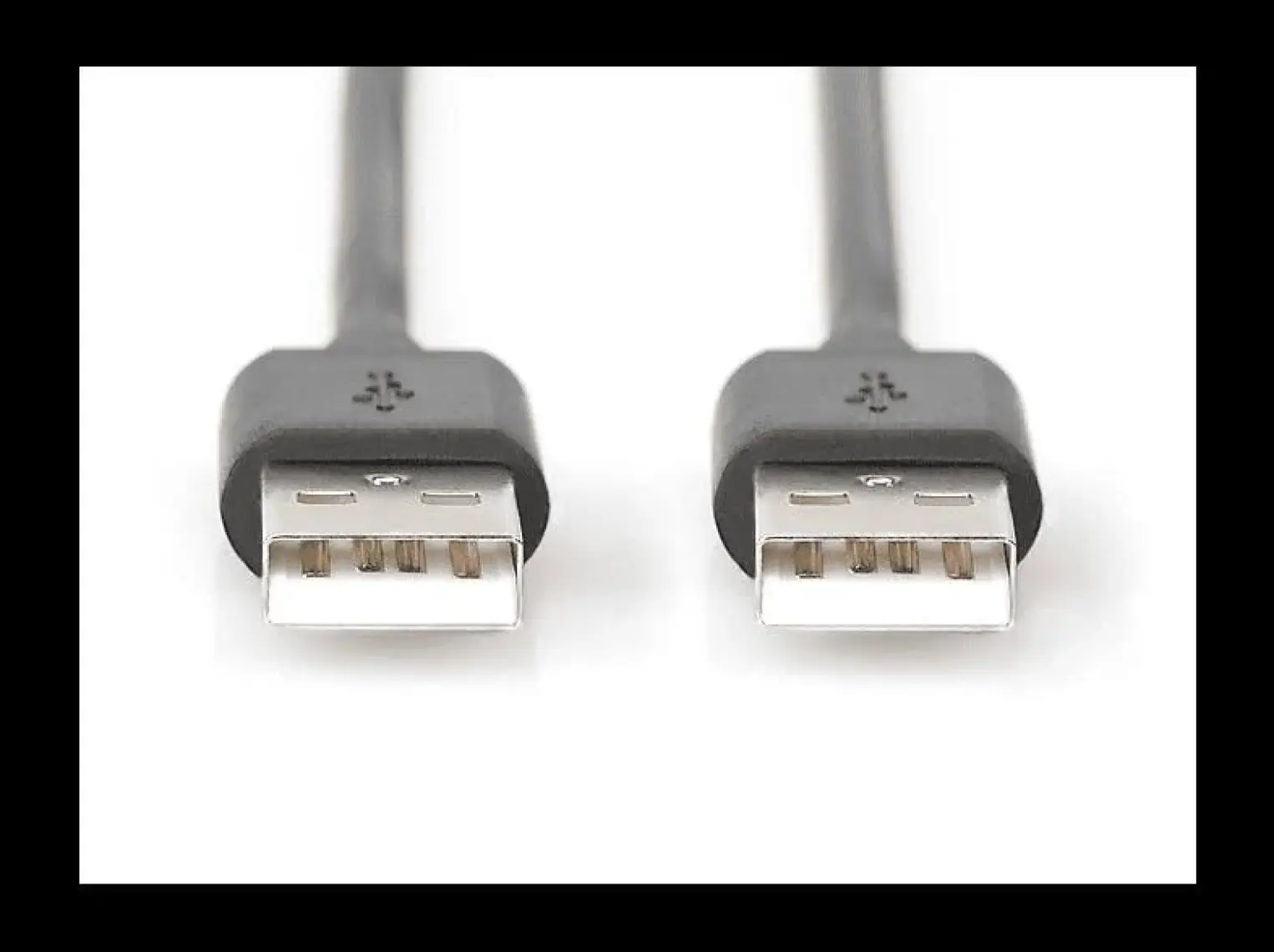 Usb 2.0 Bağlantı Kablosu, Usb A Erkek - Usb A Erkek, 1 Metre, Awg 28, Usb 2.0 Uyumlu, Ul, Siyah Renk