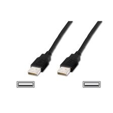 Usb 2.0 Bağlantı Kablosu, Usb A Erkek - Usb A Erkek, 1.80 Metre, Awg 28, Usb 2.0 Uyumlu, Ul, Siyah Renk